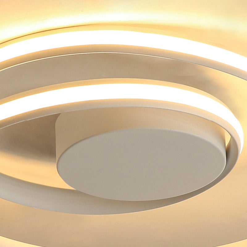 Iluminación integrada de una sola luz moderna con techo circular metálico