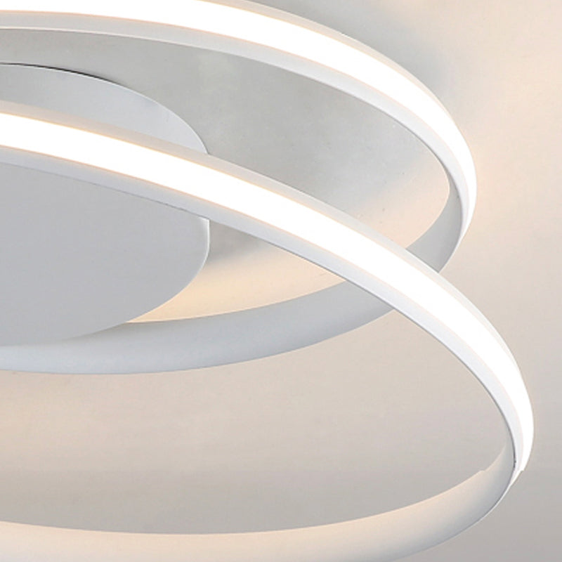 Iluminación integrada de una sola luz moderna con techo circular metálico