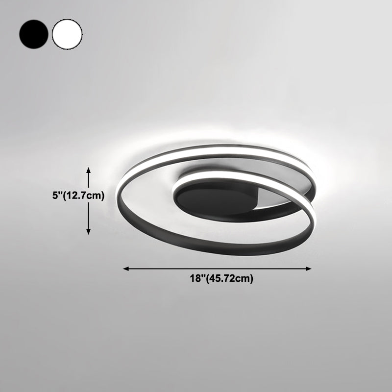 Iluminación integrada de una sola luz moderna con techo circular metálico