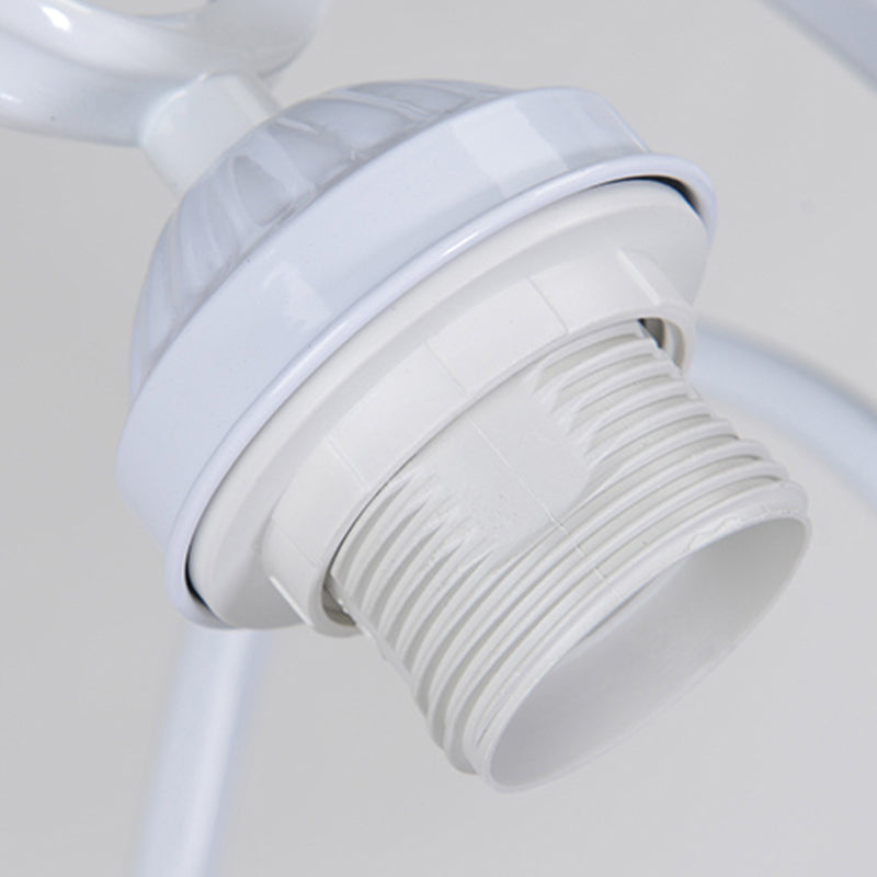 Bell blanc semi-luxueuse Mount Vintage Verage Shade plafond Plafond pour le salon