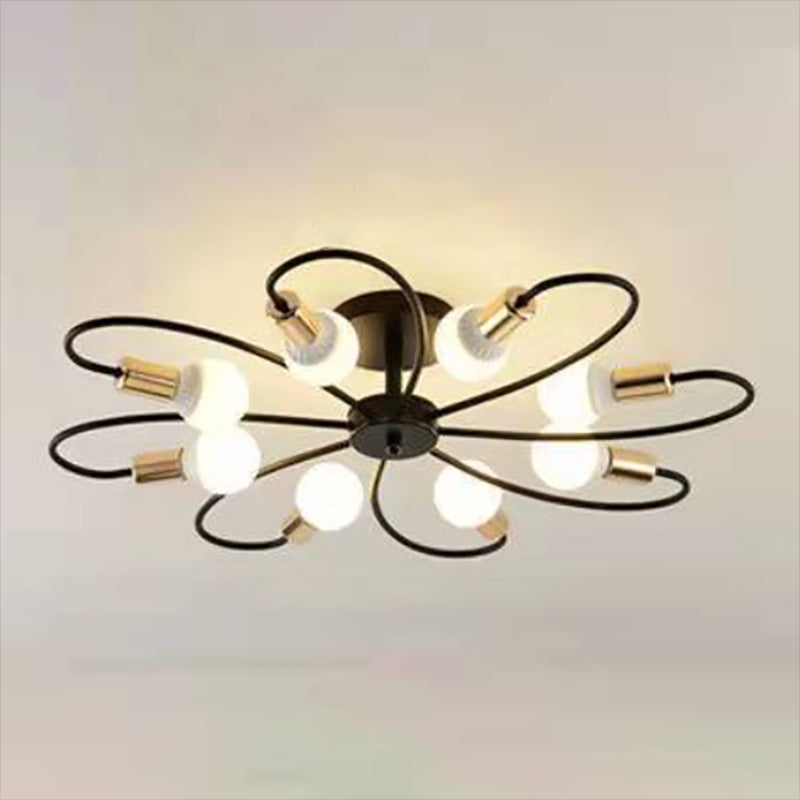 Metallic Swirl plafondlamp industriële stijl woonkamer semi spoeling mount licht