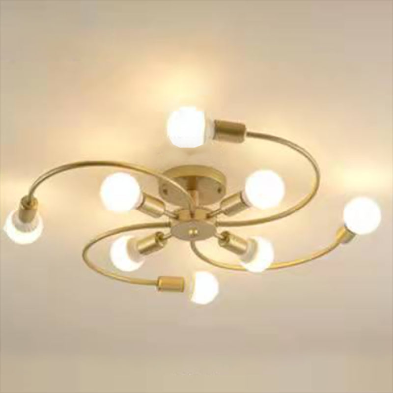 Metallic Swirl plafondlamp industriële stijl woonkamer semi spoeling mount licht