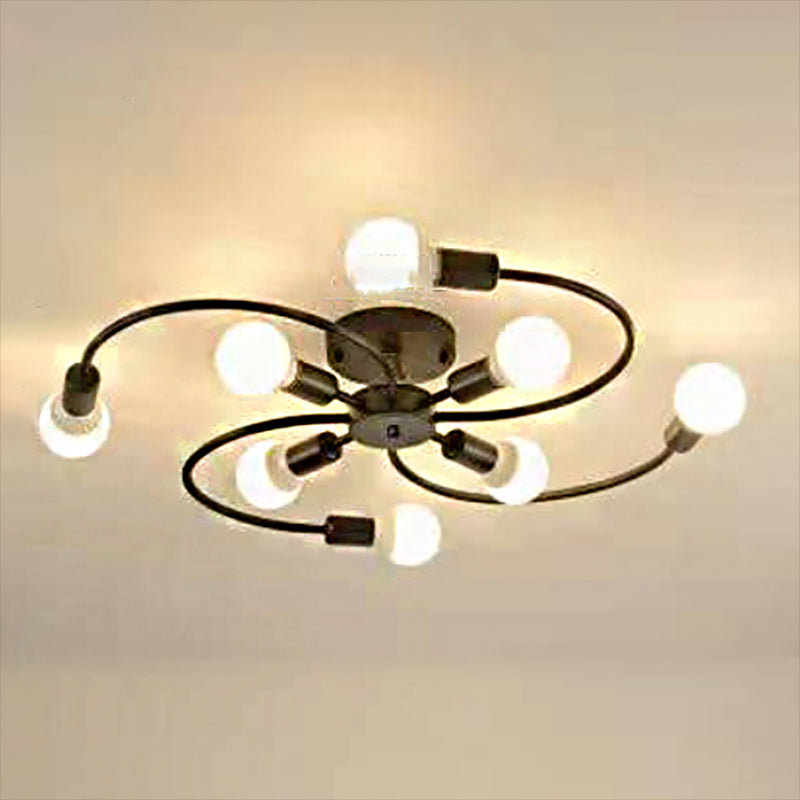 Metallic Swirl plafondlamp industriële stijl woonkamer semi spoeling mount licht