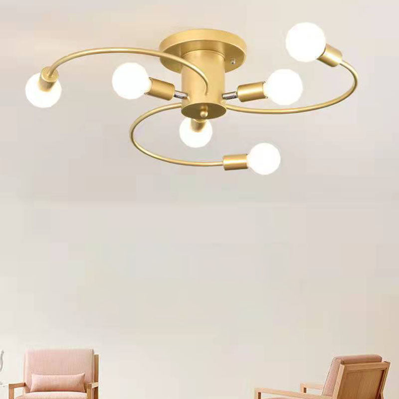 Metallic Swirl plafondlamp industriële stijl woonkamer semi spoeling mount licht