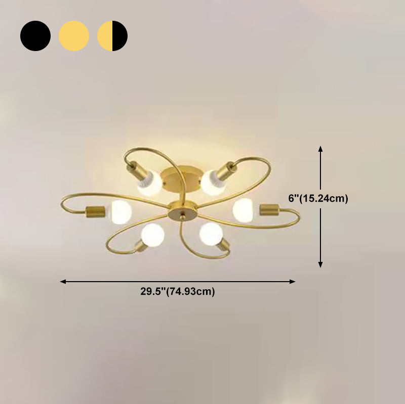 Metallic Swirl plafondlamp industriële stijl woonkamer semi spoeling mount licht