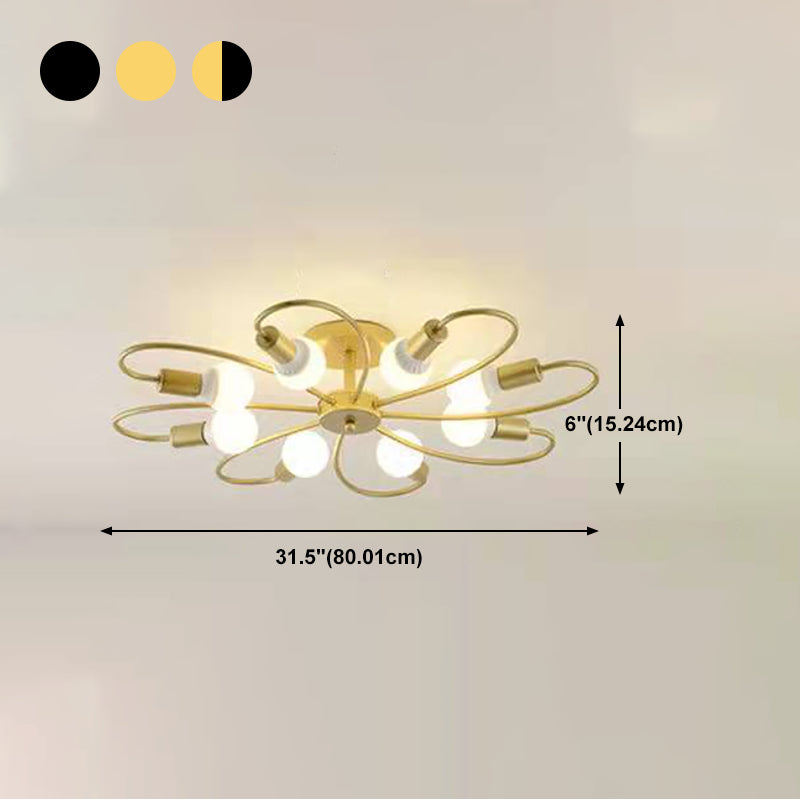 Metallic Swirl plafondlamp industriële stijl woonkamer semi spoeling mount licht