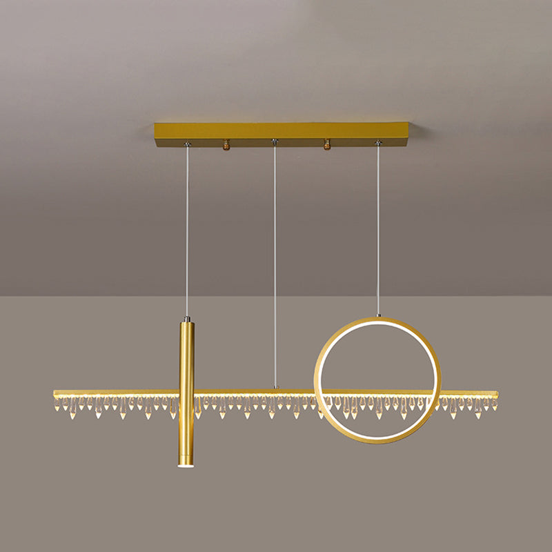 Minimalistische lineare LED -Pendelleuchte Lichtkristall -Essraum Island Leuchte Leuchte