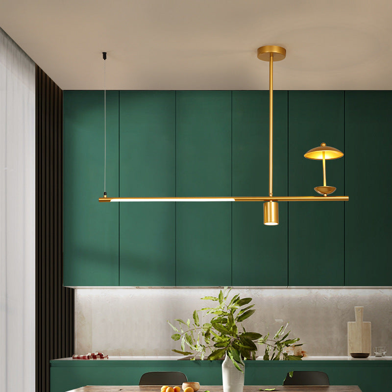 Postmoderne LED -Inselbeleuchtungsschirme -Form -Aluminiumhänge -Leuchte