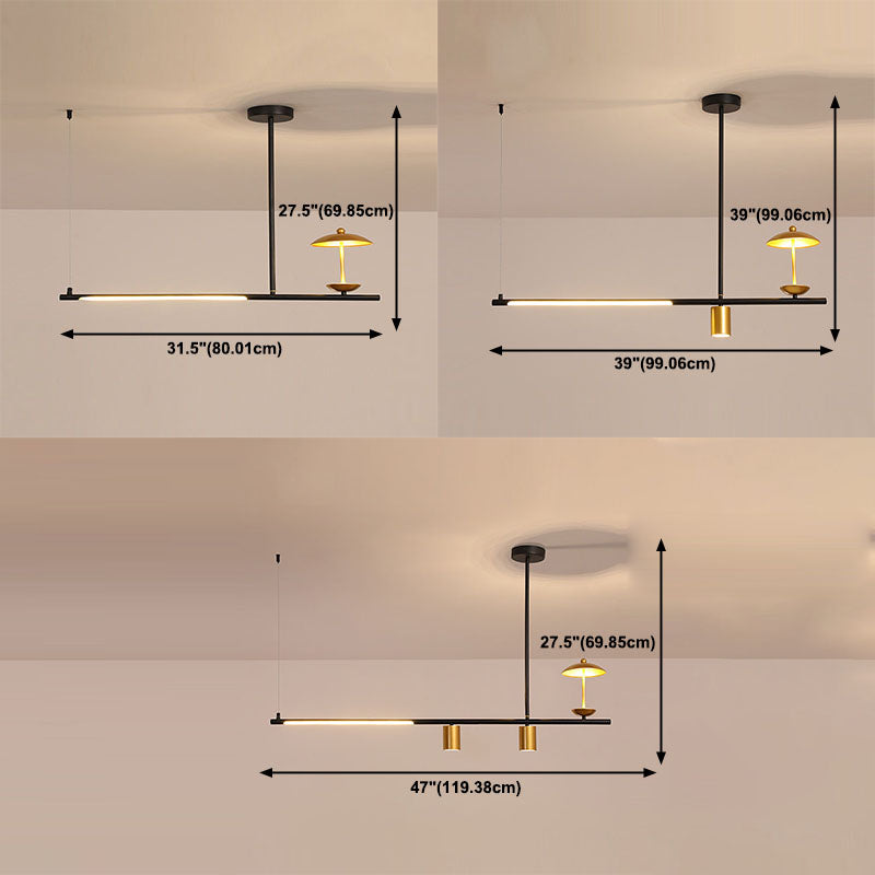 Postmoderne LED -Inselbeleuchtungsschirme -Form -Aluminiumhänge -Leuchte