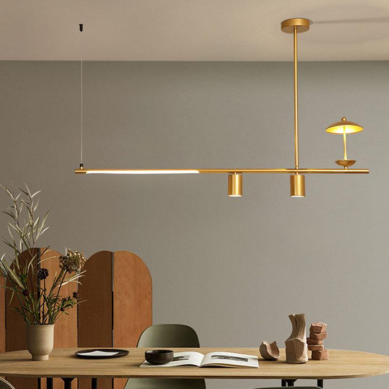 Postmoderne LED -Inselbeleuchtungsschirme -Form -Aluminiumhänge -Leuchte