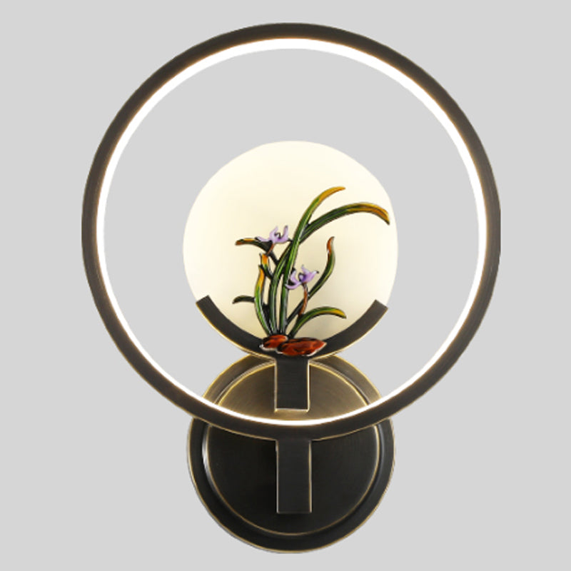 Jade Wall Sconce Modern Style Simple Stone Wall Mount Lamp for Living Room