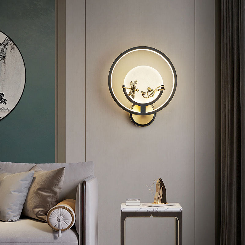 Jade Wall Sconce Modern Style Simple Stone Wall Mount Lamp for Living Room