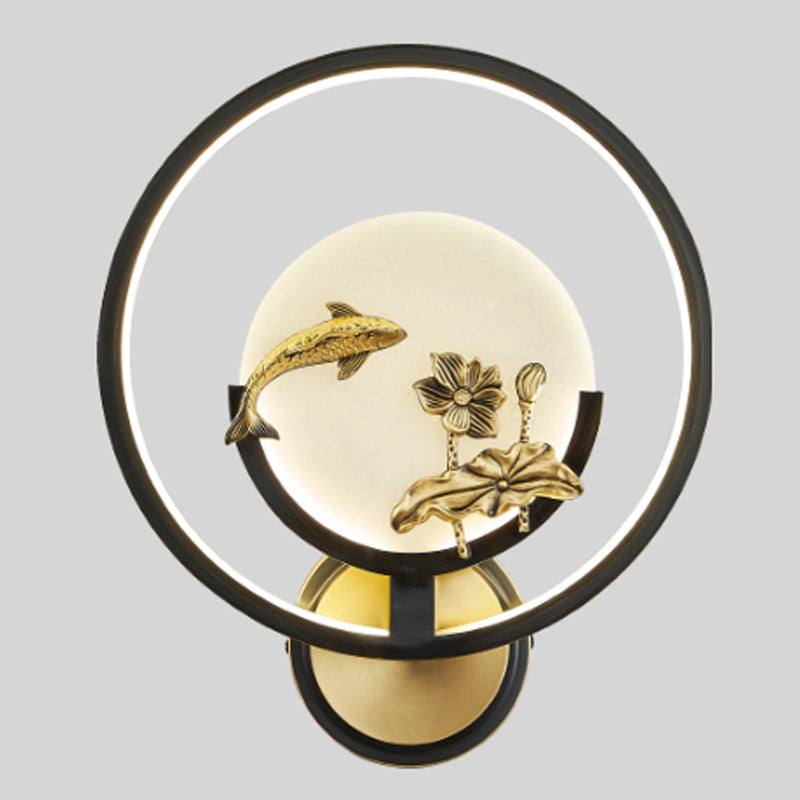 Jade Wall Sconce Modern Style Simple Stone Wall Mount Lamp for Living Room