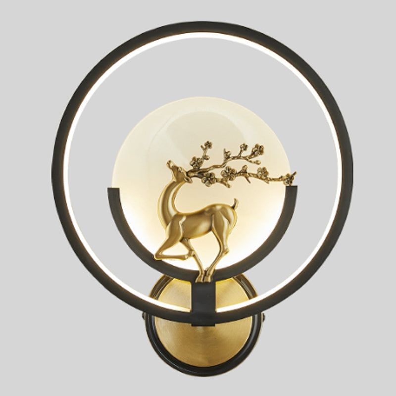 Jade Wall Sconce Modern Style Simple Stone Wall Mount Lamp for Living Room