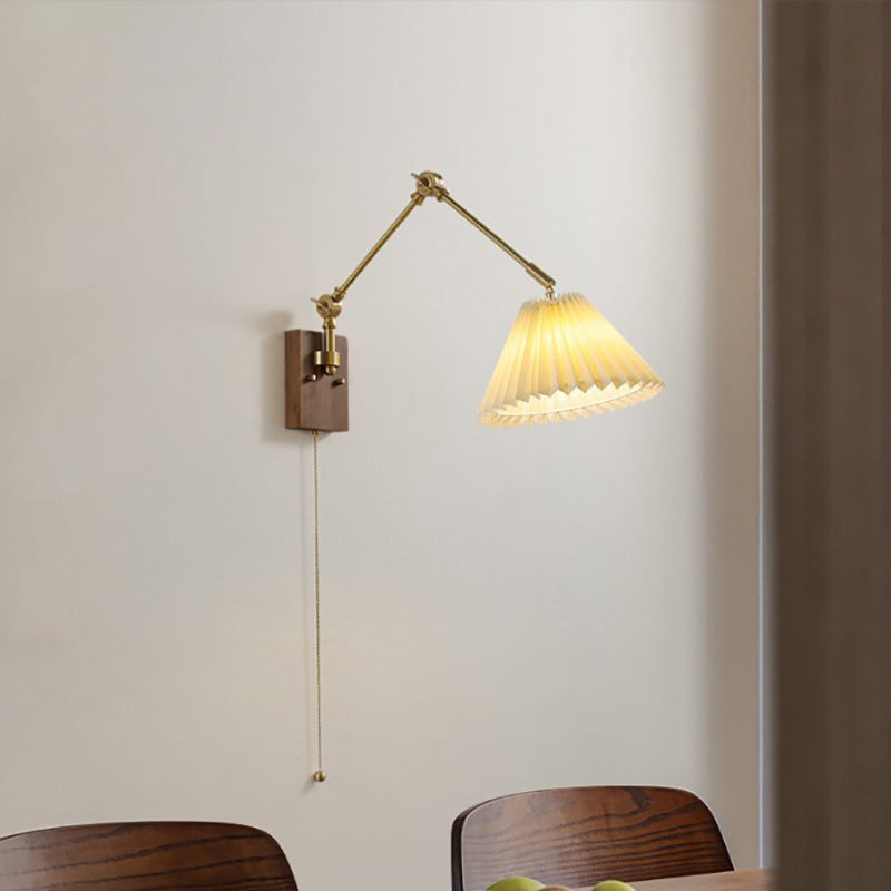 Retractable Arm Wall Sconce Modern Style Simple Wall Mount Lamp for Living Room