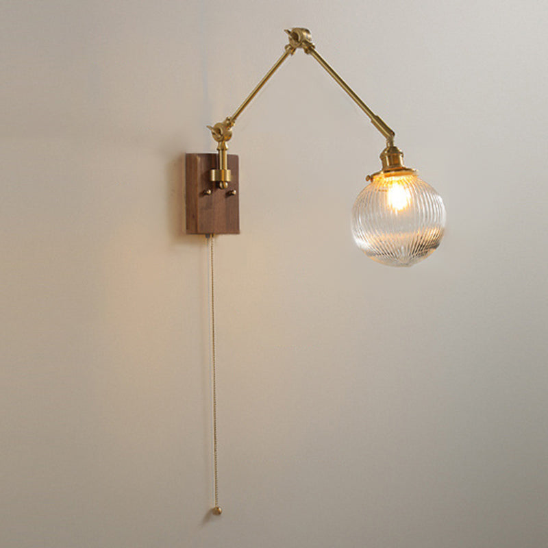 Retractable Arm Wall Sconce Modern Style Simple Wall Mount Lamp for Living Room