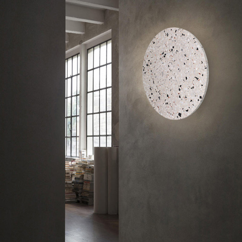 Steinmauer montieren leichte moderne LED -Wandleuchten mit Steinschatten für Wohnzimmer