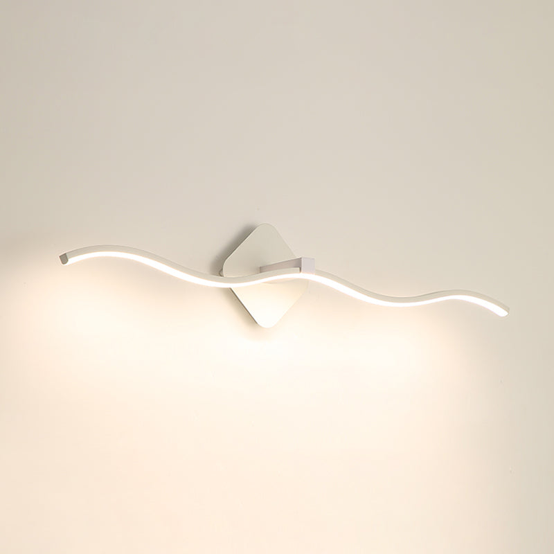 Luz de tocador de metal de estilo nórdico de 1 luz Luz de espejo de led recto para el baño