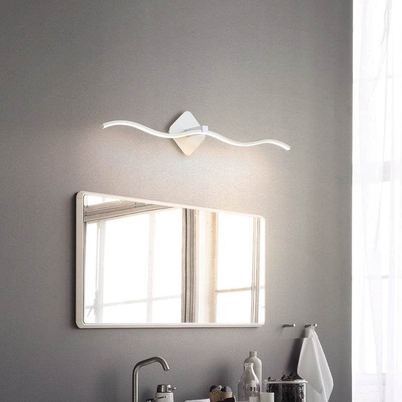 Luz de tocador de metal de estilo nórdico de 1 luz Luz de espejo de led recto para el baño