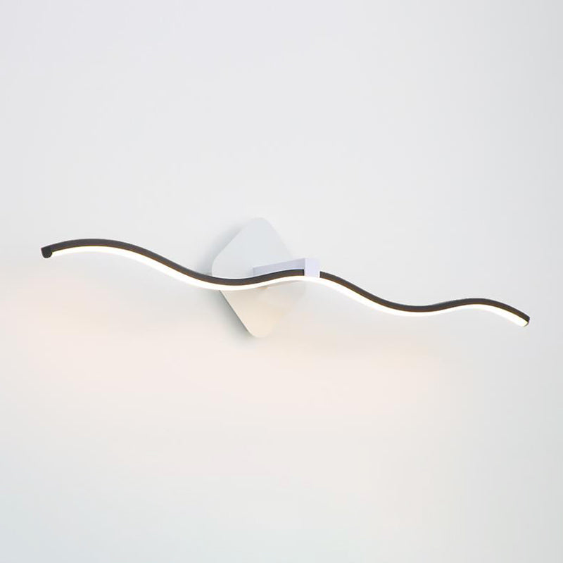 Luz de tocador de metal de estilo nórdico de 1 luz Luz de espejo de led recto para el baño