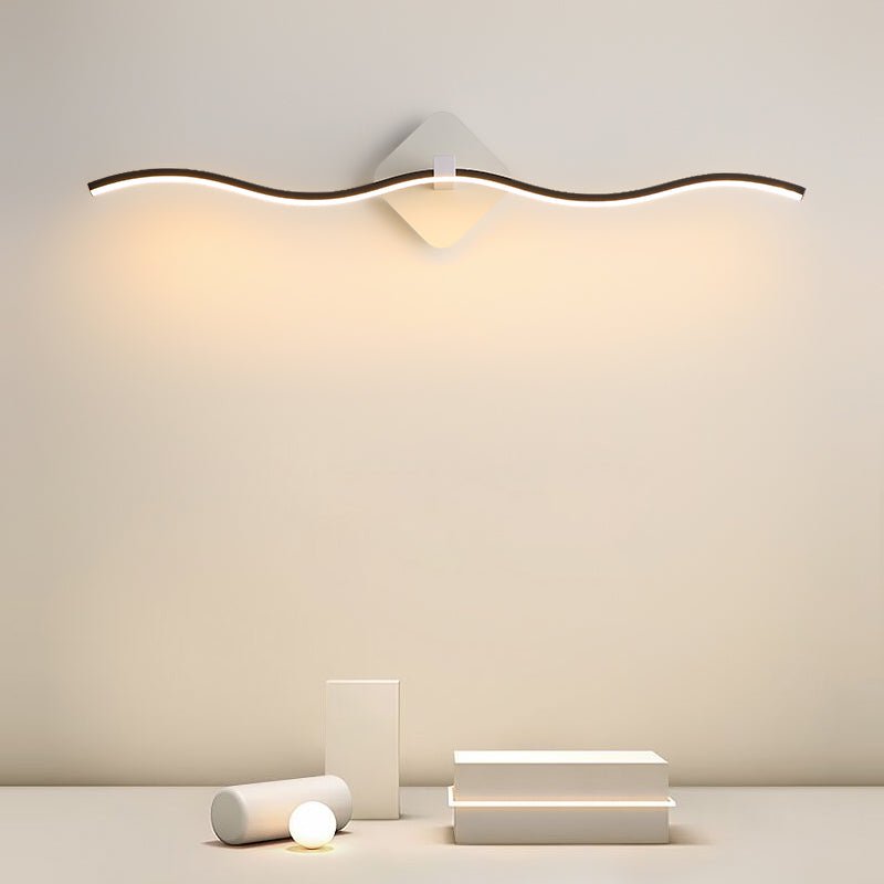 Luz de tocador de metal de estilo nórdico de 1 luz Luz de espejo de led recto para el baño
