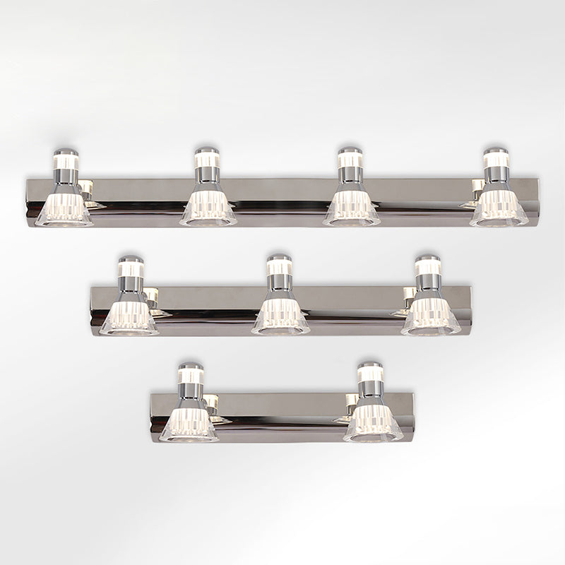 Lámpara de tocador LED de tocador LED de acero de acero de acero de acero de acero de acero de acero de acero de acero de acero de acero inoxidable