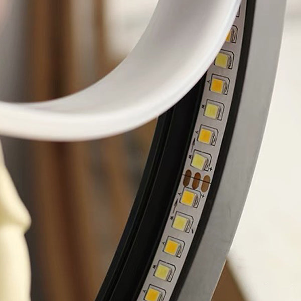 Lámpara de mesa de 1 círculo de 1 luz lámparas de mesita de noche contemporánea para dormitorio