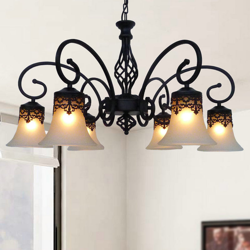 Bell Chandelier Lights Glass Chandelier Pendant Light pour le salon