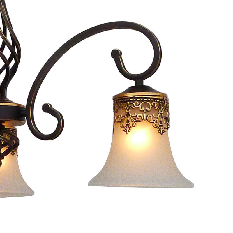 Bell Chandelier Lights Glass Chandelier Pendant Light pour le salon