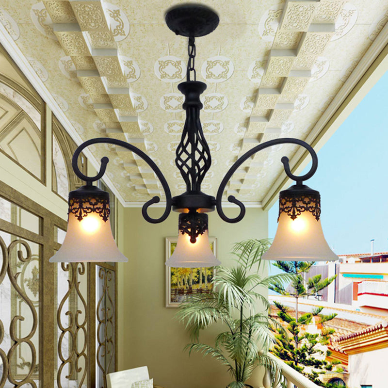 Bell Chandelier Lights Glass Chandelier Pendant Light pour le salon
