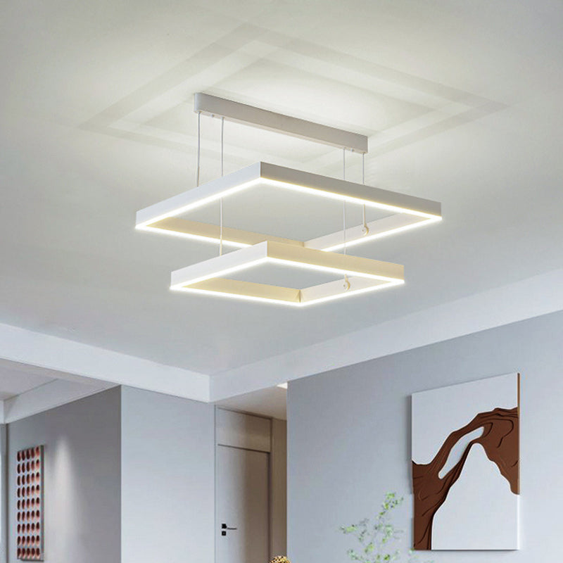 Posto de lámpara LED de aluminio en capas moderna para sala de estar para sala de estar