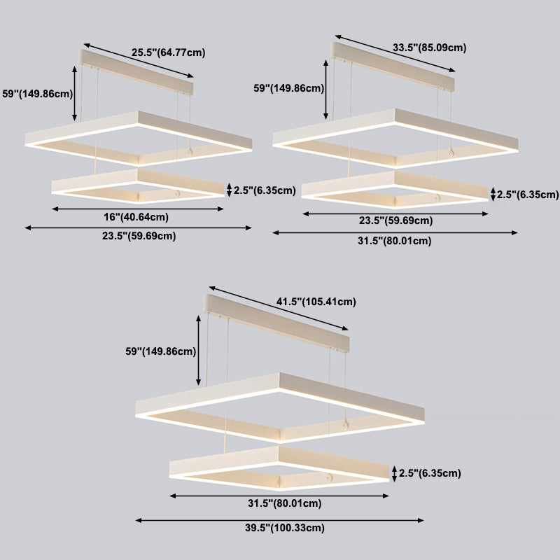 Posto de lámpara LED de aluminio en capas moderna para sala de estar para sala de estar
