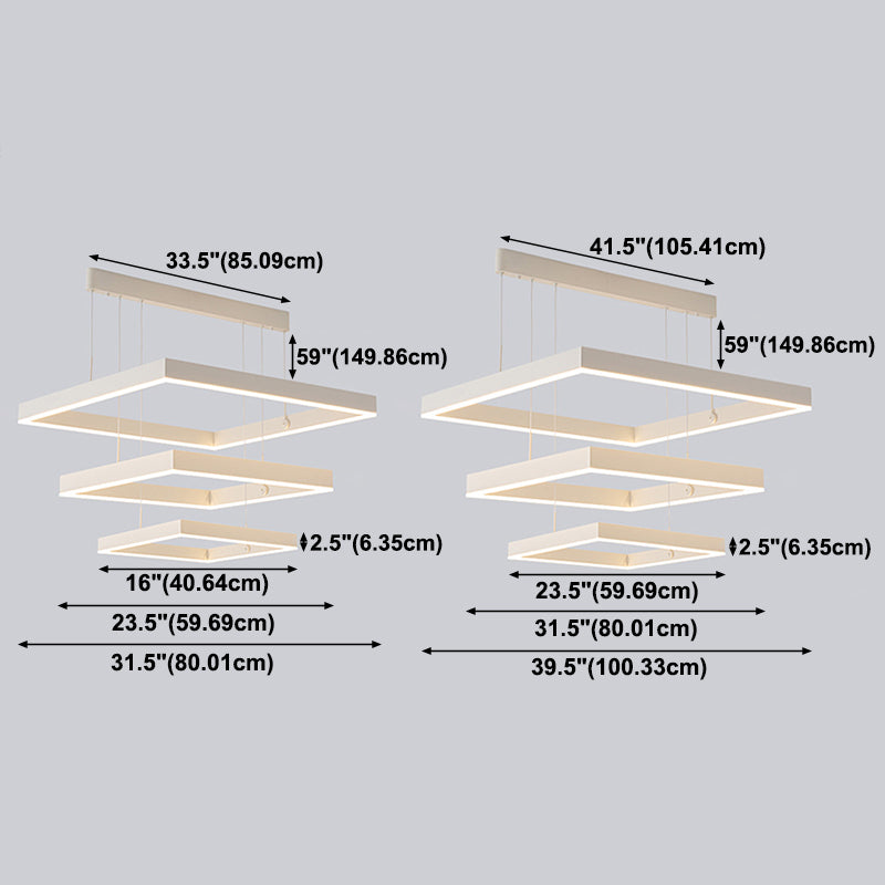 Posto de lámpara LED de aluminio en capas moderna para sala de estar para sala de estar