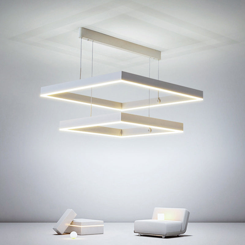 Posto de lámpara LED de aluminio en capas moderna para sala de estar para sala de estar