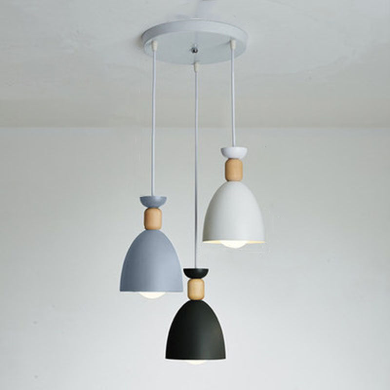 Zeitgenössischer Stil Geometrischer Anhänger Lampe Metall Multi -Lichter hängende Anhänger Licht