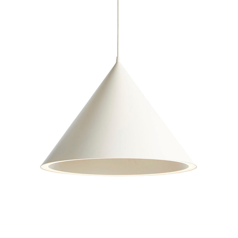 Cone Shape Hanging Light Modern Macaron Style Metal 1 Light Hanging Lamp for Living Room