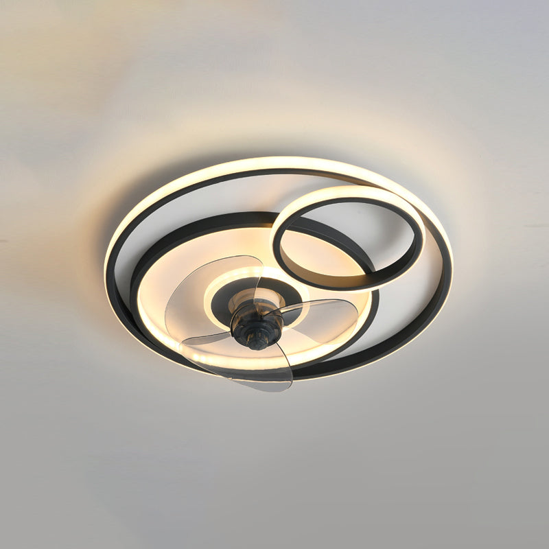 Modern Style Ceiling Fan Lighting Metal 3 Light Ceiling Fan Light for Living Room