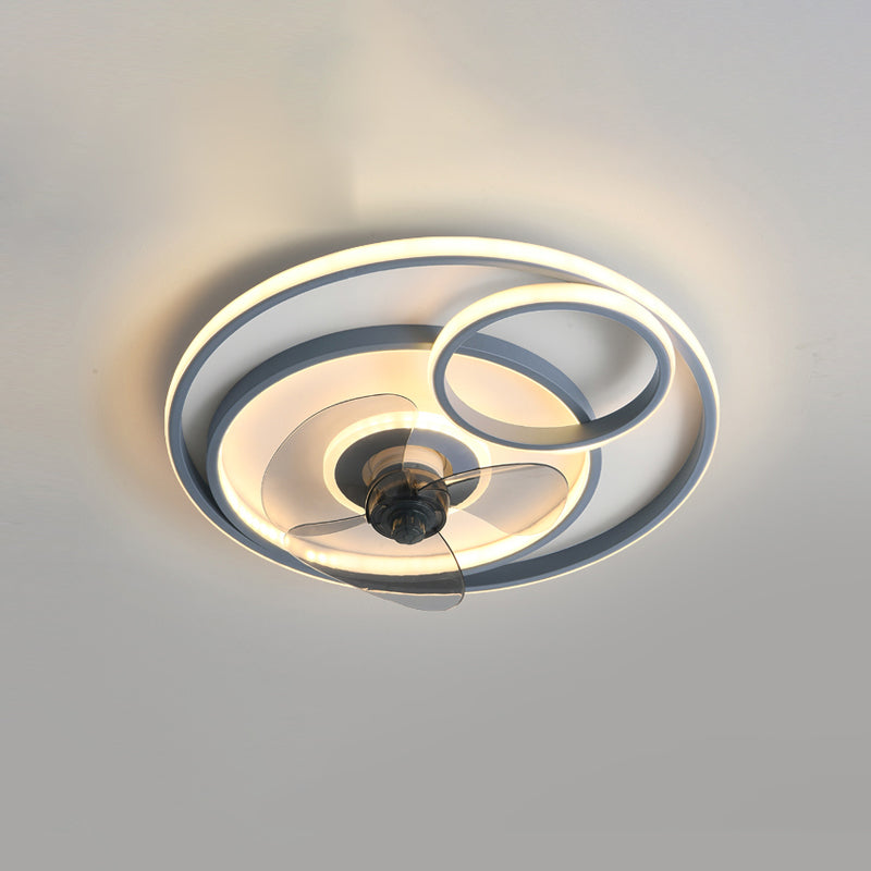 Modern Style Ceiling Fan Lighting Metal 3 Light Ceiling Fan Light for Living Room
