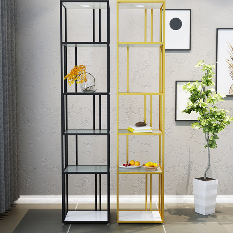 Libreria etagere aperta verticale industriale Shelf di vetro scaffale in vetro