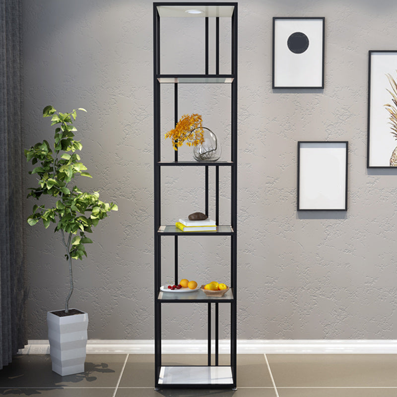 Libreria etagere aperta verticale industriale Shelf di vetro scaffale in vetro