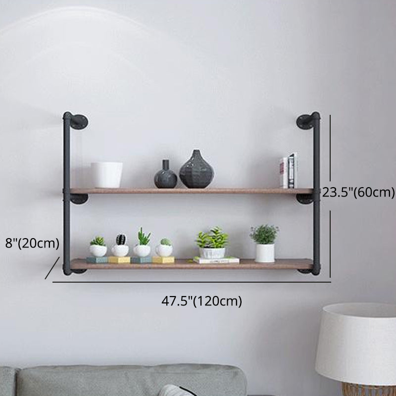 7.87 "W Bücherregal Massivholz Industrial Style Wall Mounted Bücherregal für Home Office