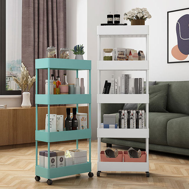 Libreria etagere scandinavo scaffale in metallo scaffale in plastica scaffale con ruote d'incantatore