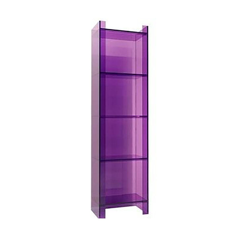 Glam Acrylic Vertical Standard Bookshelf Closed Back Bookshelf for Living Room