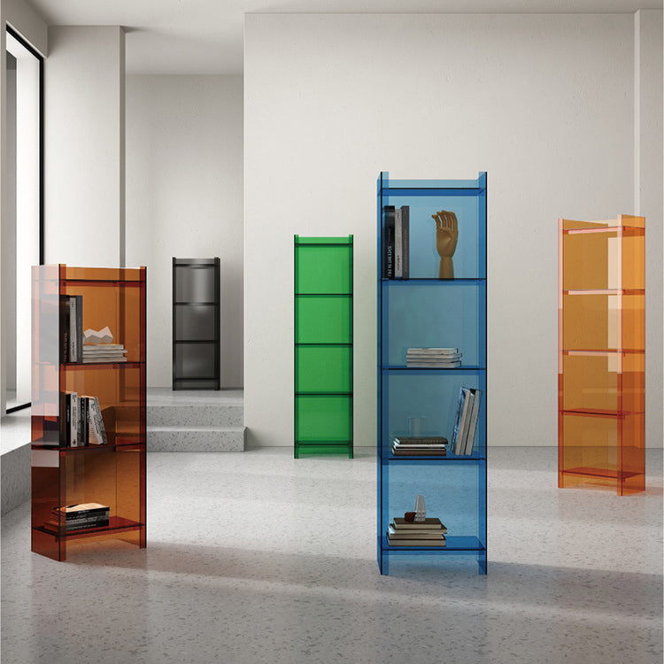 10 "W -Bücherregal Closed Back Acryl Glam Style -Bücherregal für Büro- und Studienraum