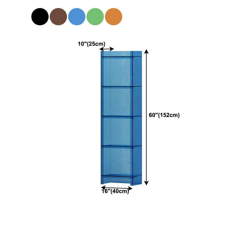 10 "W -Bücherregal Closed Back Acryl Glam Style -Bücherregal für Büro- und Studienraum