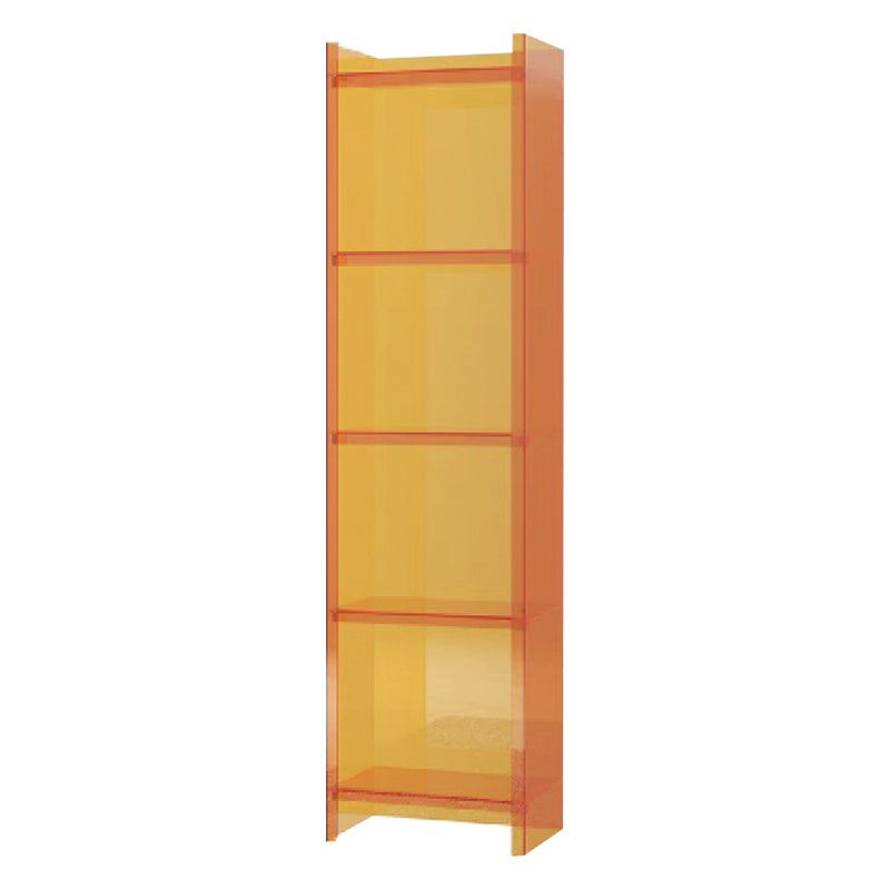 10"W Bookshelf Glam Style Closed Back Acrylic Bookcase for Office and Study Room