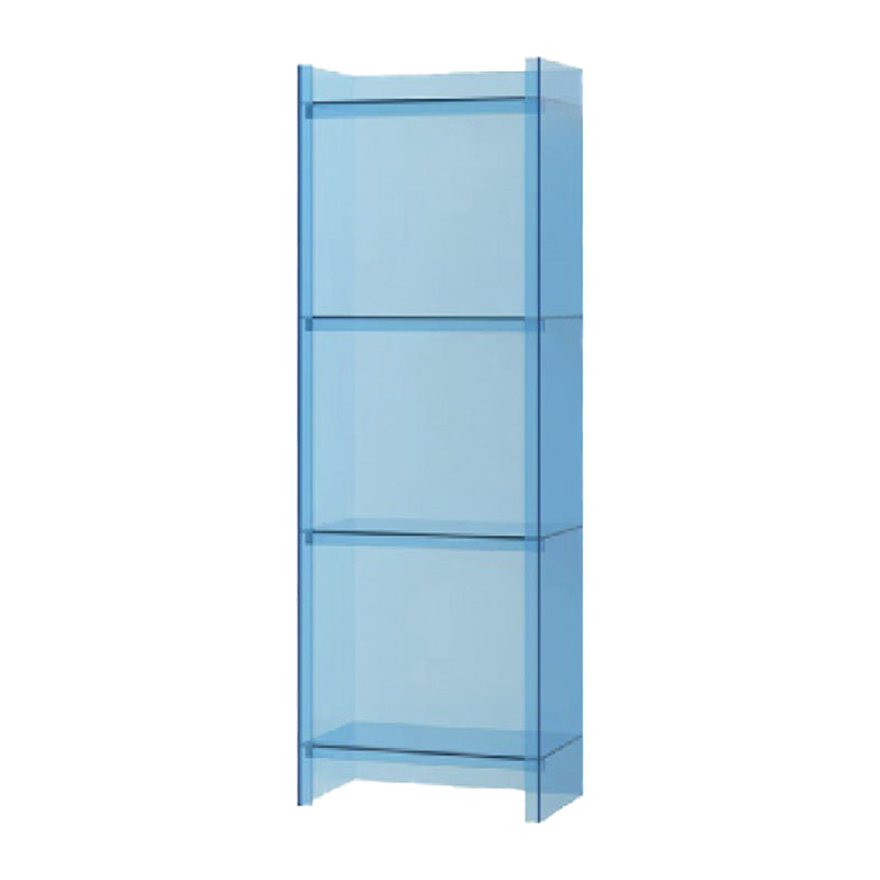 10"W Bookshelf Glam Style Closed Back Acrylic Bookcase for Office and Study Room