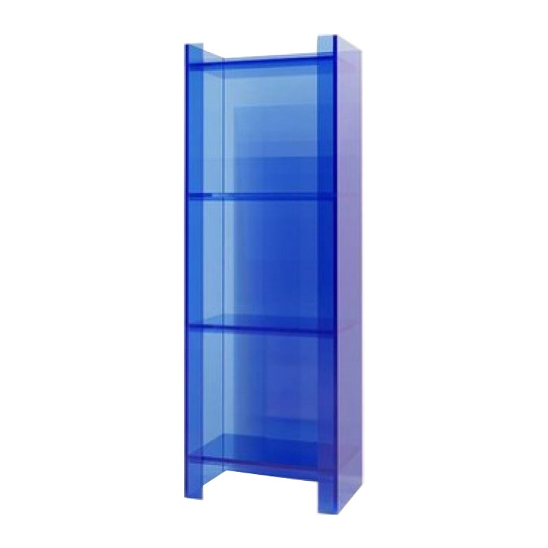 10"W Bookshelf Glam Style Closed Back Acrylic Bookcase for Office and Study Room