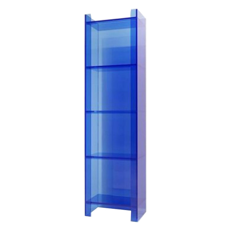 10"W Bookshelf Glam Style Closed Back Acrylic Bookcase for Office and Study Room