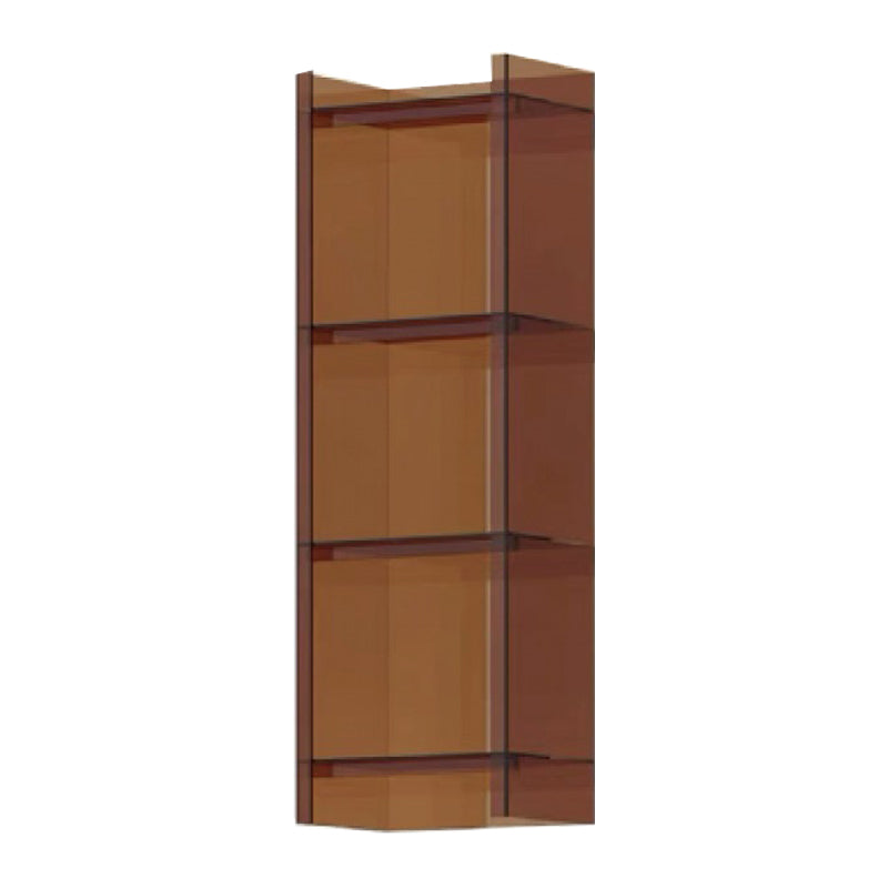 10"W Bookshelf Glam Style Closed Back Acrylic Bookcase for Office and Study Room